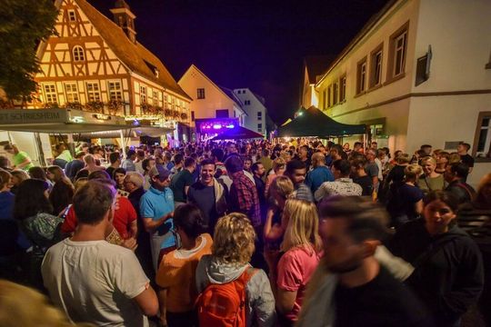 Gerade am Samstagabend geht es in der Schriesheimer Altstadt trubelig zu. Doch es gibt beim Straßenfest auch die lauschigen Ecken und Höfe. Foto: Dorn