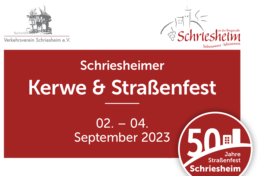 Kerwe & Straßenfest Schriesheim 02.09. - 04.09.2023