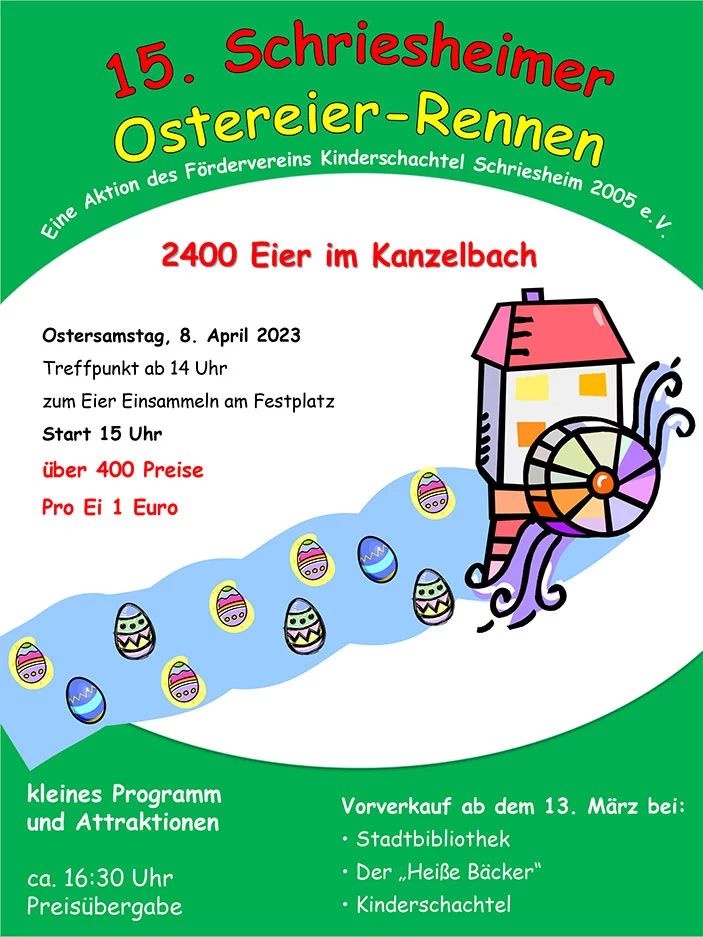 Plakat 15. Schriesheimer Ostereier-Rennen
